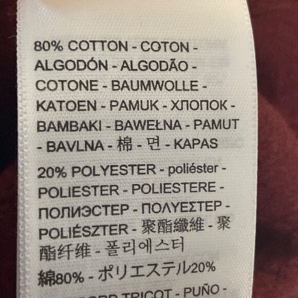 Levis Sweatshirt Mens Large Relaxed Fit Red Burgurdy Pullover Hoodie Comfort - Picture 7 of 8